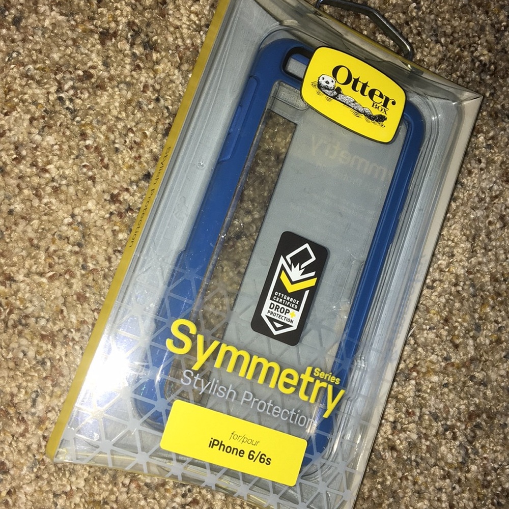 Brand new clear and blue otter box iPhone case